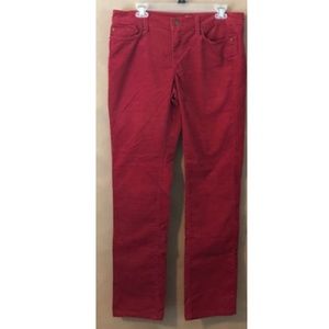 Ann Taylor Loft Red Straight Leg Modern Cords 10